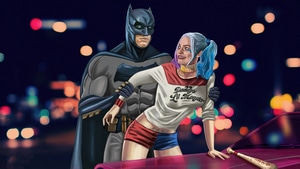 Batman, Harley Quinn, Superheroes, Artwork, 4K wallpaper