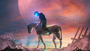 Cyborg, Horse, Artist, Artwork, Digital Art, Behance, 4K wallpaper