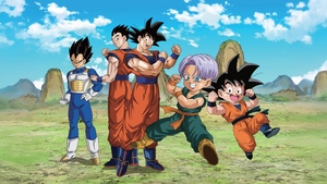 Dragon Ball, Character poster, Vegeta, Gohan, Goku, Trunks, 4K wallpaper