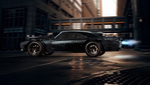 Batmobile, Dodge Charger, City street, 4K wallpaper