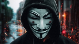 Anonymus, Mask, Artist, Artwork, Digital Art, 4K wallpaper
