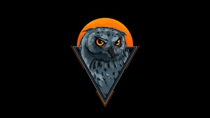 Owl, Minimalism, Minimalist, Artist, Artwork, Digital Art, Dark, Black, 4K wallpaper