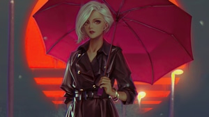 Umbrella, Artist, Artwork, Digital Art, Artstation, 4K wallpaper