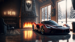 Ferrari, Supercar, AI art, 4K wallpaper