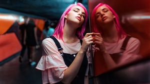 Girls, Model, Pink, 4K wallpaper