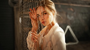 Girls, Model, Fence, 4K wallpaper