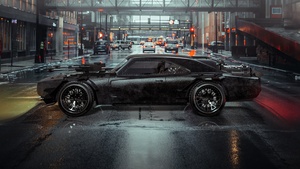 Dodge Charger, Batmobile, City street, 4K wallpaper