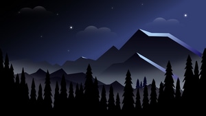 Mountains, Minimalism, Minimalist, Artist, Artwork, Digital Art, Dark, Black, 4K wallpaper