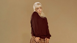 Happier Than Ever, Billie Eilish, Beige, 4K wallpaper
