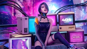 Cyberpunk, Neon, Artist, Artwork, Digital Art, 4K wallpaper
