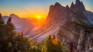 Sunrise, Italy, Nature, Mountains, 4K wallpaper