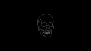 Skull, Minimalism, Minimalist, Dark, Black, 4K wallpaper