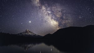 Lake, Milky Way, Nature, 4K wallpaper