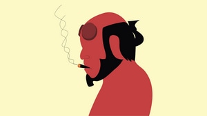 Hellboy, Minimalism, Minimalist, Superheroes, 4K wallpaper