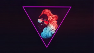 Retrowave, Artist, Artwork, Digital Art, Triangle, 4K wallpaper