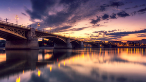 Budapest, Hungary, Night, Sunset, 4K wallpaper