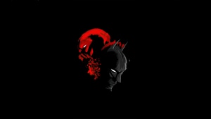 Batman, Red Hood, Superheroes, Artwork, Minimalism, 4K wallpaper