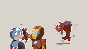 Iron Man, Spiderman, Deadpool, Superheroes, Artwork, 4K wallpaper
