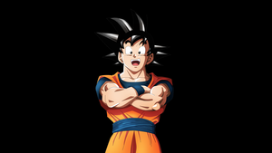 Dragon Ball Super, Goku, AMOLED, Black background, 4K wallpaper