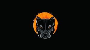 Pitbull, Minimalism, Minimalist, Artist, Artwork, Digital Art, Dark, Black, 4K wallpaper
