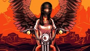Angel, Biker, Artist, Artwork, Digital Art, 4K wallpaper
