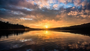 Nature, Sunset, Evening, Sunrise, Canada, 4K wallpaper