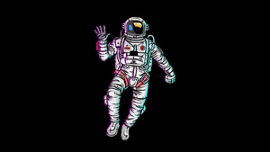 Astronaut, Artist, Artwork, Digital Art, Minimalism, Minimalist, Dark, Black, 4K wallpaper