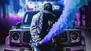 Boy, Smoke, Mercedes G Class, Hoodie, 4K wallpaper