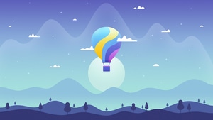 Air Balloon, Artist, Artwork, Digital Art, Minimalism, Minimalist, 4K wallpaper