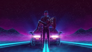 Artist, Artwork, Digital Art, Retrowave, 4K wallpaper