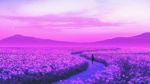 Lavender, Field, Artist, Artwork, Digital Art, 4K wallpaper