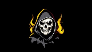 Grim Reaper, Skull, Artist, Artwork, Digital Art, Deviantart, Minimalism, Minimalist, Dark, Black, 4K wallpaper