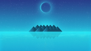 Island, Minimalism, Minimalist, Artist, Artwork, Digital Art, 4K wallpaper