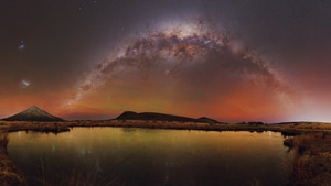 Mountains, Nature, Milky Way, 4K wallpaper