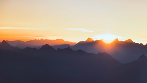 Mountains, Nature, Morning, Sunset, Sunrise, 4K wallpaper