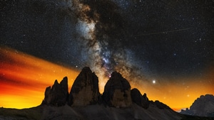 Milky Way, Nature, Mountains, 4K wallpaper