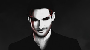 Lucifer, Tv Shows, Dark, Black, Artstation, 4K wallpaper