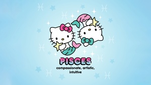 Hello Kitty, Zodiac sign, Artistic, Sanrio, 4K wallpaper