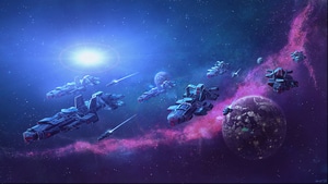 Spaceship, Artist, Artwork, Digital Art, Space, Deviantart, 4K wallpaper