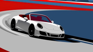 Porsche, Cars, Artist, Artwork, Digital Art, 4K wallpaper