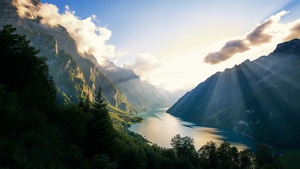 Mountains, Morning, Nature, 4K wallpaper
