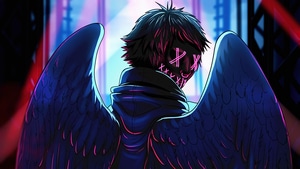 Neon, Angel, Artist, Artwork, Digital Art, 4K wallpaper