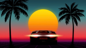 Synthwave, Retrowave, Artist, Artwork, Digital Art, Outrun, 4K wallpaper