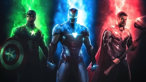 Iron Man, Thor, Captain America, Superheroes, Artwork, Artist, 4K wallpaper