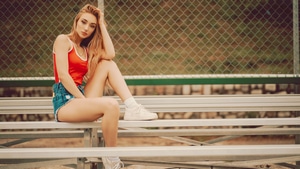 Girls, Model, Sneakers, 4K wallpaper