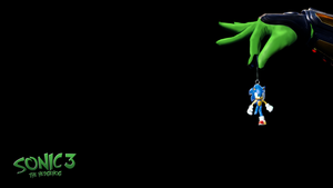 Sonic the Hedgehog 3, Black background, AMOLED, 2024 Movies, 4K wallpaper