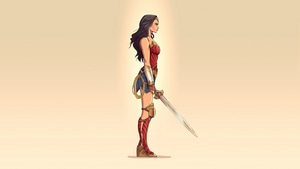 Wonder Woman, Superheroes, Artwork, Artist, Minimalism, 4K wallpaper