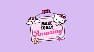 Make today Amazing, Hello kitty quotes, Purple aesthetic, Sanrio, 4K wallpaper