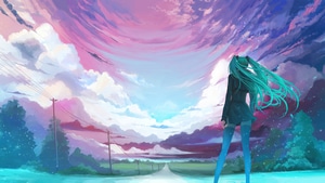Anime Girl, Anime, Artist, Artwork, Digital Art, Clouds, Deviantart, 4K wallpaper
