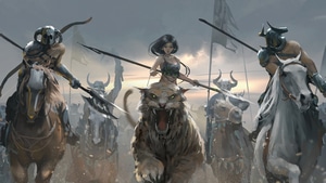 Anime Girl, Warrior, Artist, Artwork, Digital Art, 4K wallpaper